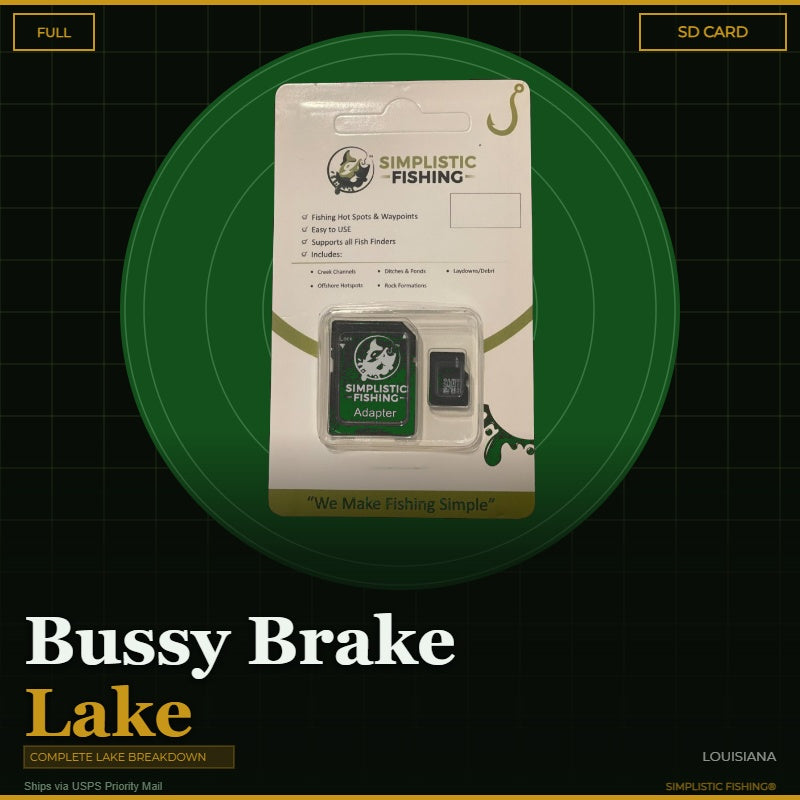 Packaged product with Simplistic Fishing branding on a green and black background
