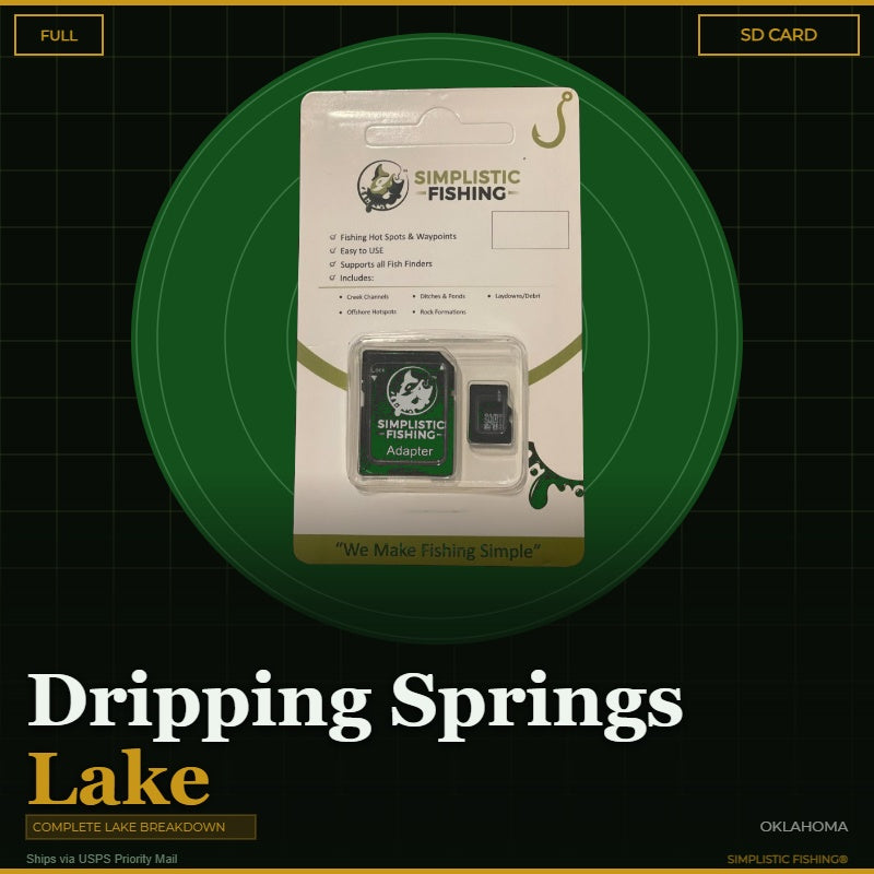 Packaged product with Simplistic Fishing branding on a green and black background