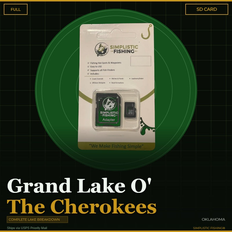 Packaged product with Simplistic Fishing branding on a green circular background