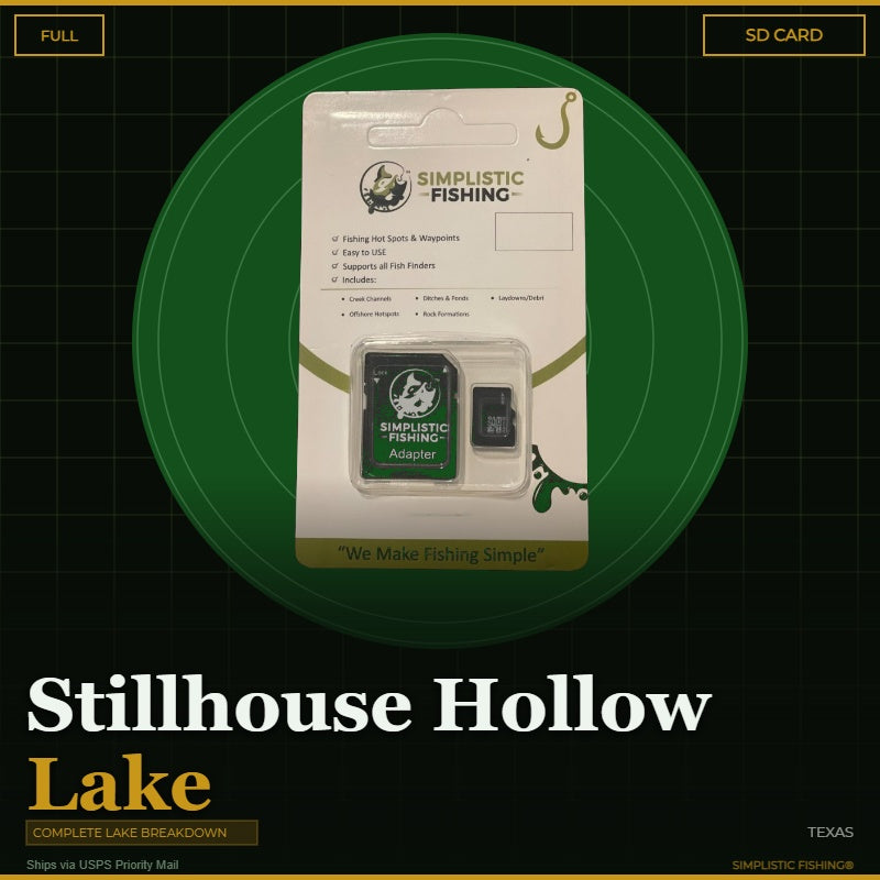 Packaged product with Simplistic Fishing branding on a green and black background