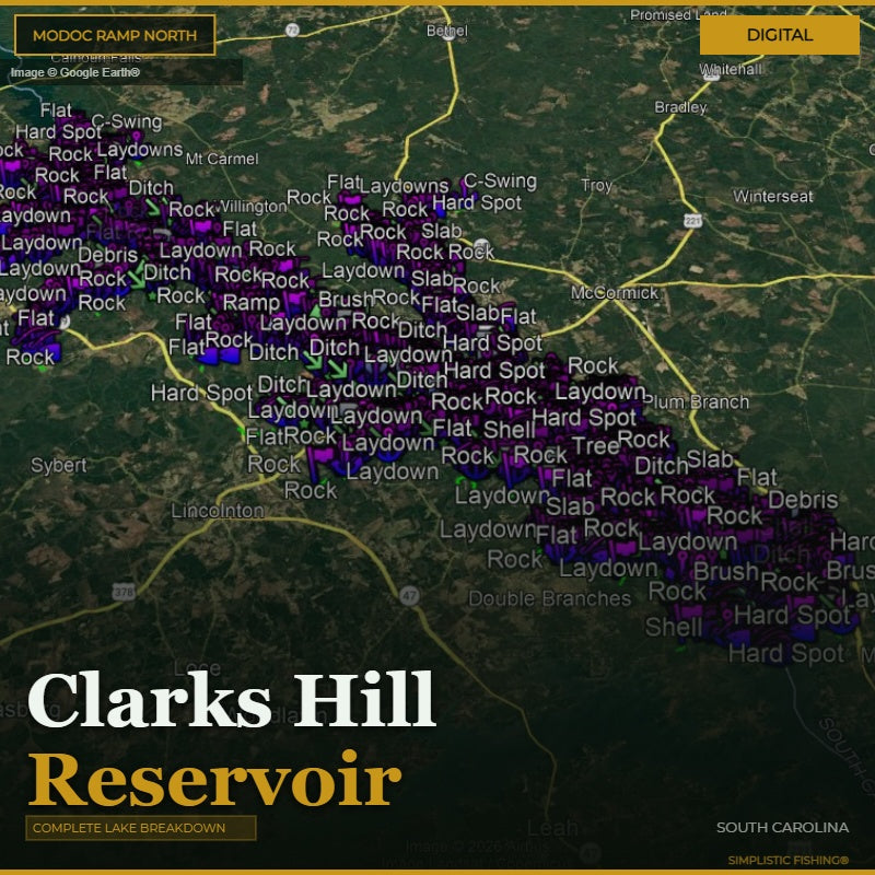 Clarks Hill Modoc Ram North Map and Waypoints
