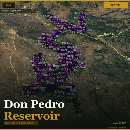 Don Pedro Reservoir Waypoints