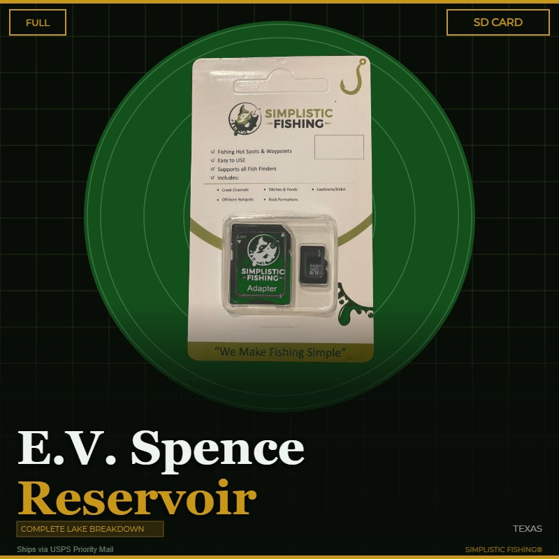 Packaged product with Simplistic Fishing branding on a green circular background