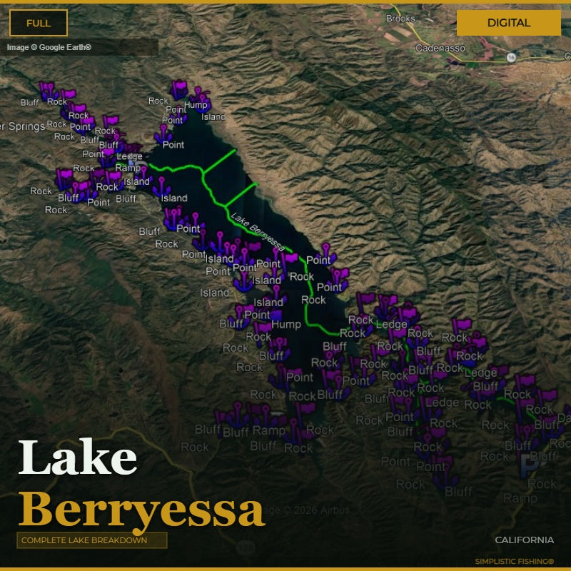 Lake berryessa waypoints 