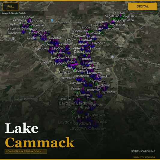 Image of Lake Cammack with Waypoints