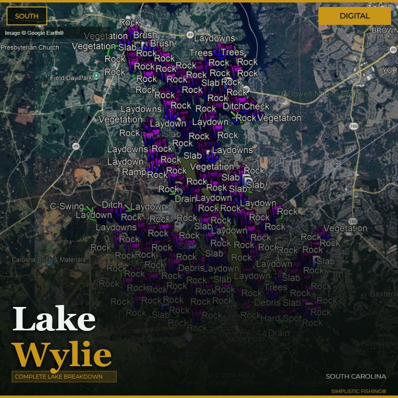 Wylie Lake - Bass Fishing Hot Spots & Waypoints
