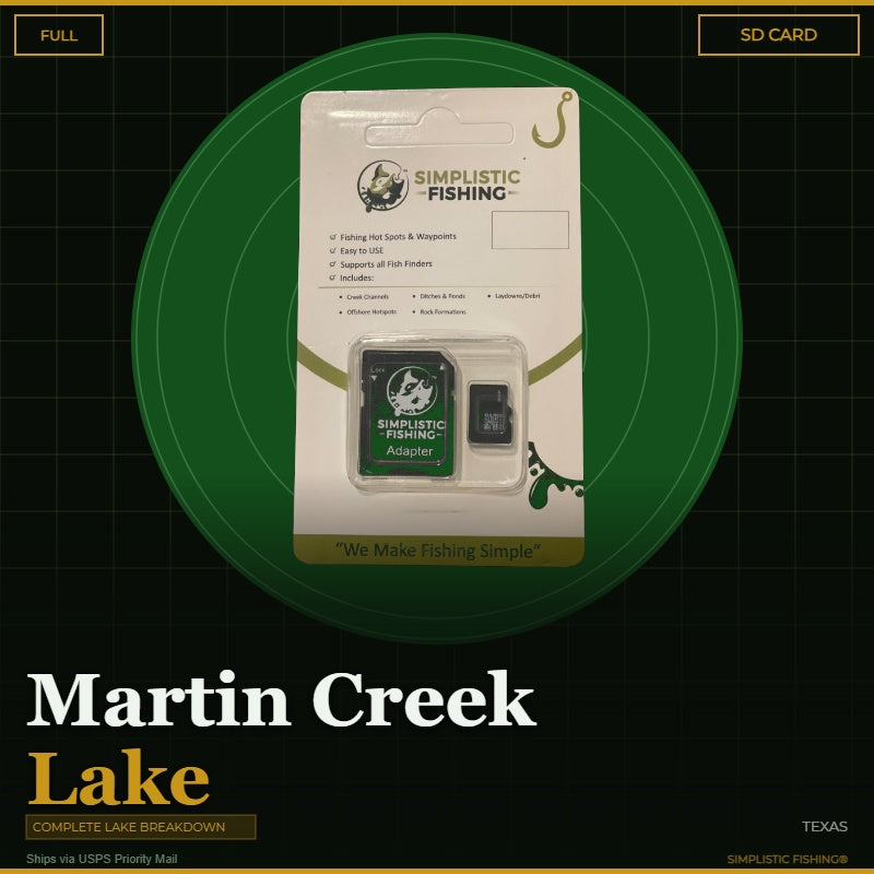 Packaged product with Simplistic Fishing branding on a green and black background
