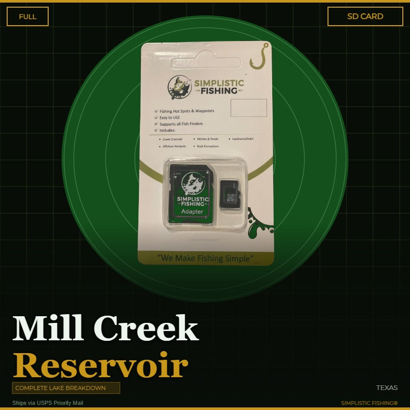 Packaged product with Simplistic Fishing branding on a green circular background