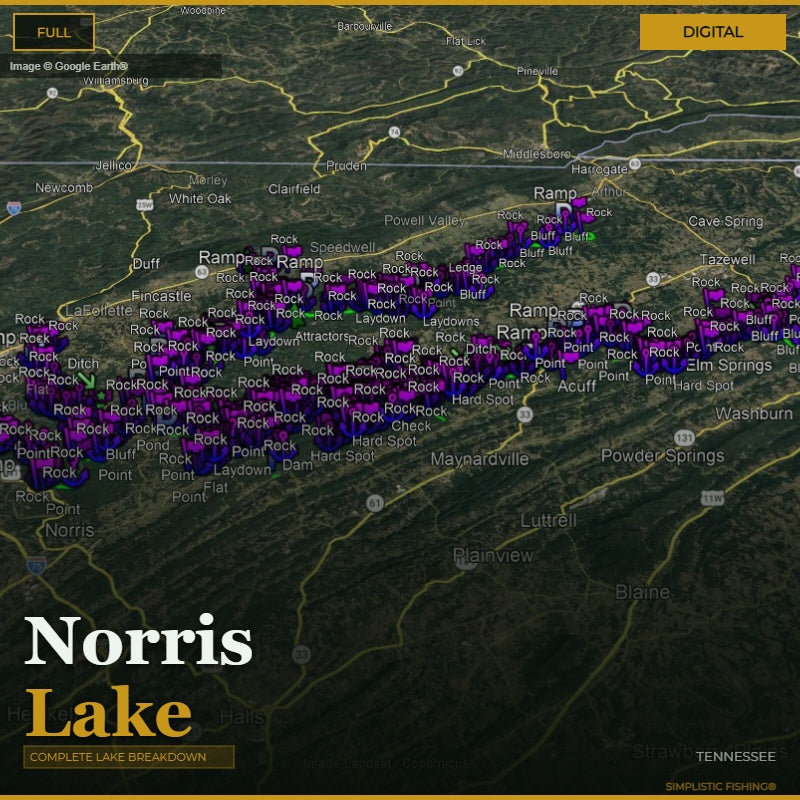 Norris Lake, TN Waypoints