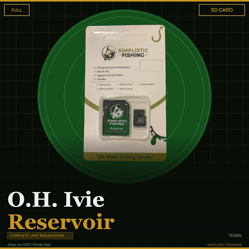 Packaged product with Simplistic Fishing branding on a green circular background