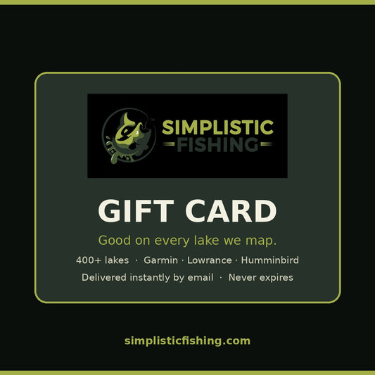 Simplistic Fishing gift card - good on every lake