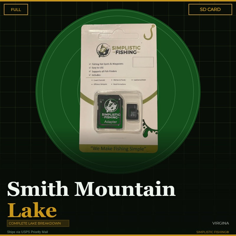 Packaged product for Simplistic Fishing on a green and black background