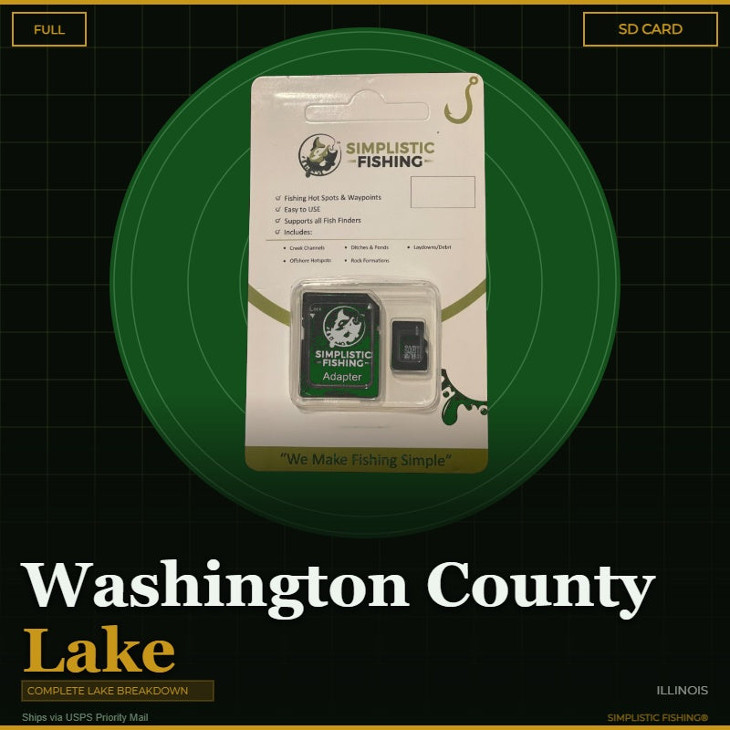 Product packaging with Simplistic Fishing branding on a green circular background